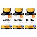 Vitamin D3 K2 10000 IU 120mcg Magnesium Zinc B6 Quercetin Capsules 360 Ct