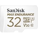 SanDisk 32GB MAX Endurance microSDHC™ Card with Adapter for 4K Video on Dashcams and Video Surveillance Cameras