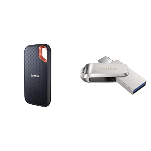 sandisk 500gb extreme portable ssd 1050mbs r 1000mbs wupto 2 meter drop protection with ip55 wat