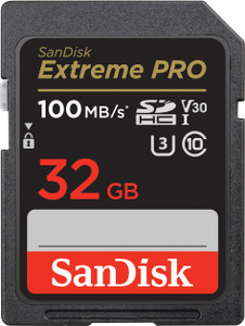 sandisk sdsdxxo-032g-gn4in extreme pro 32 gb sdhc class 10 100 mbs  memory card compatible with camera