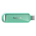 SanDisk Phone Drive with USB-C, 256GB, Upto 150 MB/s, Seafoam Green, 2Y Warranty, Automatic Backup Using SMZ, Works with iPhone 15 &amp; iPhone 16 Series