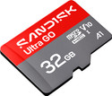 SanDisk SDSQUGN-032G-GN6MN SANDISK Ultra Go microSD 32 GB MicroSDXC Class 10 120 MB/s  Memory Card Compatible with Mobile, Computer, Tablet, Camera, Gaming Console