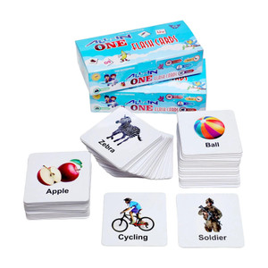 sandrone all in one flash cards for kids non-tearable flashcards - water proof