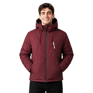 SANE Mens Hooded Puffer Jacket Quilted Winter