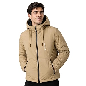 SANE Mens Hooded Puffer Jacket Quilted Winter