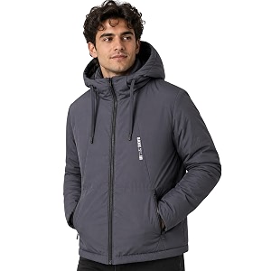 SANE Mens Hooded Puffer Jacket Quilted Winter
