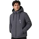 SANE Men39s Hooded Puffer Jacket Quilted Winter