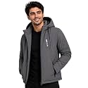 SANE Men39s Hooded Puffer Jacket Quilted Winter