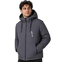 SANE Men39s Hooded Puffer Jacket Quilted Winter