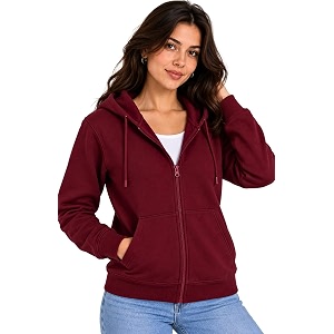 SANE ORIGINALS Womens Cotton Blend Fleece Zip