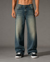 sanedi Baggy Fit Men Green Jeans