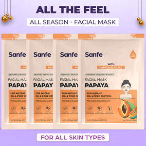 Sanfe Papaya Face Sheet Mask 25gm Pack