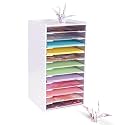 SANFURNEY 12-Tier Origami Paper Organizer for 6" x 6" Paper