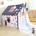 Colorfull Light Weight Kids Play Tent House for 3-13 Year Girls and Boys Multi Color. (Blue City =0012)