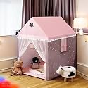 Colorfull Light Weight Kids Play Tent House for 3-13 Year Girls&amp;Boys Multi Color. (Brown Star), Tent House Theme