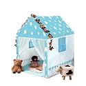 Colorfull Light Weight Kids Play Tent House for 3-13 Year Girls and Boys Multi Color. (Blue Star)