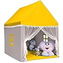 Colorfull Light Weight Kids Play Tent House for 3-13 Year Girls and Boys Multi Color. (Plan Yellow=0012)