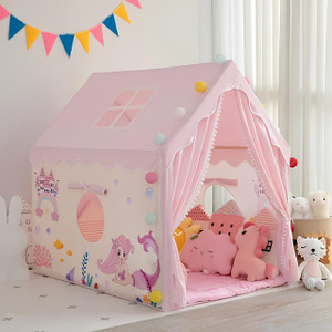 sanganienterprice jumbo size extremely light weight  water proof kids play tent house for 10 year old girls and boys blue