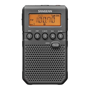 sangean sangean dt-800bk amfmnoaa weather alertrechargeablealarm clock  45 pre-setspocket radio