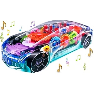 sanghariyat transparent car with lights powered music and sound car toy for kids