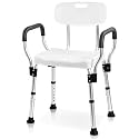 Sangohe Show Chair, Shower Chair with Handle, Shower Bench, Shower Stool with Removable Back, 796C-A