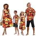 SANGTREE Family Matching Hawaiian Outfits , Casual Beach Travel Clothes ，Vacation Clothing Set for Women &amp; Men &amp; Girls &amp; Boys