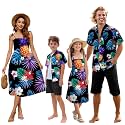SANGTREE Family Matching Hawaiian Outfits , Casual Beach Travel Clothes ，Vacation Clothing Set for Women &amp; Men &amp; Girls &amp; Boys