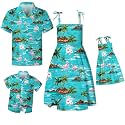 SANGTREE Family Matching Hawaiian Outfits , Casual Beach Travel Clothes ，Vacation Clothing Set for Women &amp; Men &amp; Girls &amp; Boys