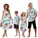 SANGTREE Family Matching Hawaiian Outfits , Casual Beach Travel Clothes ，Vacation Clothing Set for Women &amp; Men &amp; Girls &amp; Boys