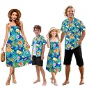 SANGTREE Family Matching Hawaiian Outfits , Casual Beach Travel Clothes ，Vacation Clothing Set for Women &amp; Men &amp; Girls &amp; Boys