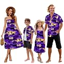 SANGTREE Family Matching Hawaiian Outfits , Casual Beach Travel Clothes ，Vacation Clothing Set for Women &amp; Men &amp; Girls &amp; Boys