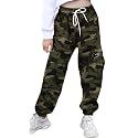 SANGTREE Girls &amp; Womens Drawstring Cargo Jogger Pants,3 Years - Women 3XL