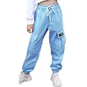 SANGTREE Girls &amp; Womens Drawstring Cargo Jogger Pants,3 Years - Women 3XL