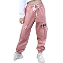 SANGTREE Girls &amp; Womens Drawstring Cargo Jogger Pants,3 Years - Women 3XL
