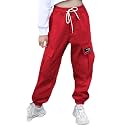 SANGTREE Girls &amp; Womens Drawstring Cargo Jogger Pants,3 Years - Women 3XL