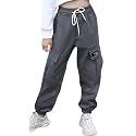 SANGTREE Girls &amp; Womens Drawstring Cargo Jogger Pants,3 Years - Women 3XL