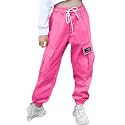 SANGTREE Girls &amp; Womens Drawstring Cargo Jogger Pants,3 Years - Women 3XL