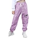 SANGTREE Girls &amp; Womens Drawstring Cargo Jogger Pants,3 Years - Women 3XL