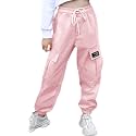 SANGTREE Girls &amp; Womens Drawstring Cargo Jogger Pants,3 Years - Women 3XL
