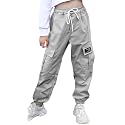 SANGTREE Girls &amp; Womens Drawstring Cargo Jogger Pants,3 Years - Women 3XL