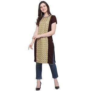 Sanisa Womens Crepe Digital Printed Kurta