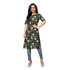 Sanisa Womens Crepe Printed Kurta