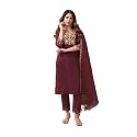 Sanisa Women39s Chinnon Embroidery Straight Kurta with