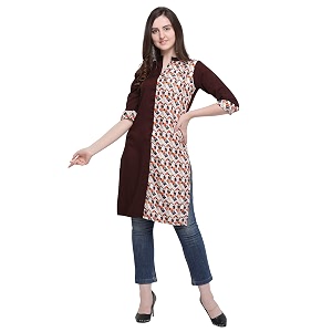 Sanisa Womens Crepe Digital Printed Kurta