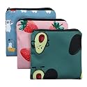 Sanitary Napkin Storage Bag,3 Pack 5x5 inches Period Pouch Pad Bag