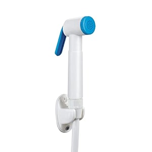 sanituf hf-1454a ring jet spray  abs ring white health faucetjet spray for toilet  with abs 10 meter flexible hose pipe  with hook  pack of 1  ivory-blue