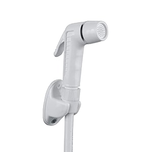 sanituf hf-1455a ring jet spray  abs ring white health faucetjet spray for toilet  with abs 10 meter flexible hose pipe  with hook  pack of 1  ivory