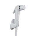 SanituF HF-1455A Ring Jet Spray | ABS Ring White Health Faucet/Jet Spray for Toilet | with ABS 1.0 Meter Flexible Hose Pipe | with Hook | (Pack of 1) | (Ivory)