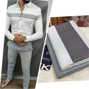 sanjevay polycotton solid shirt  trouser fabric