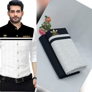 sanjevay polycotton solid shirt  trouser fabric